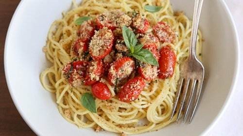 Spaghetti Grape Tomatoes