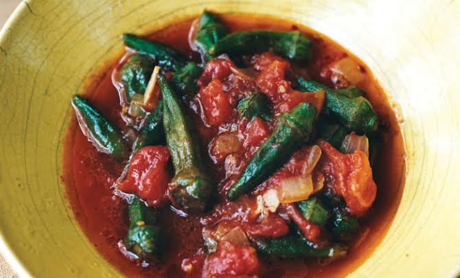 Stewed okra and tomatoes